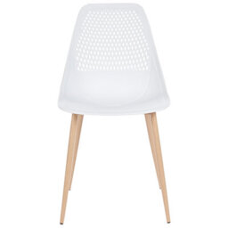 Beliani Set Of 4 Dining Chairs Hazelton White - thumbnail 4