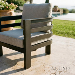 Aluxo Andros 5-Seater Luxury Lounge Set - Onyx Aluminium & Sintered Stone Table - thumbnail 5