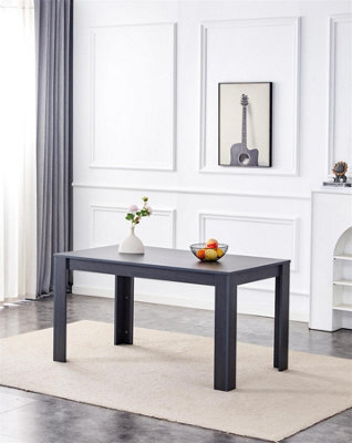Kosy Koala Dining Table Dark Grey Wood Kitchen Place For 4 Seats, Dining Table Only (Dark Grey H 75 X L 117 X W 77 Cm) - image 1