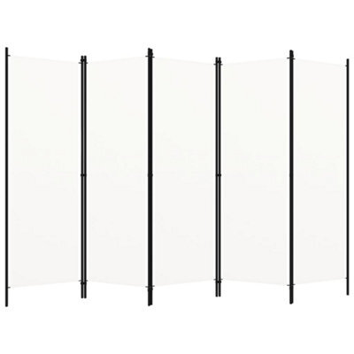 Vidaxl 5-Panel Room Divider White 250X180 Cm Room Dividers - image 1