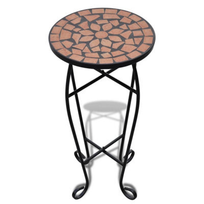 Vidaxl Mosaic Side Table Plant Table Terracotta - image 1