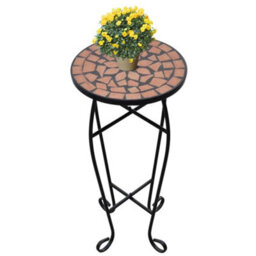 Vidaxl Mosaic Side Table Plant Table Terracotta - thumbnail 2