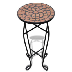Vidaxl Mosaic Side Table Plant Table Terracotta - thumbnail 1