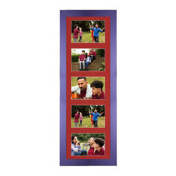 AK Frames 26X8 Purple Sleek Multi Photo Frame With Crimson Mount - Holds 5 Apertures (5X) 6X4 Photos