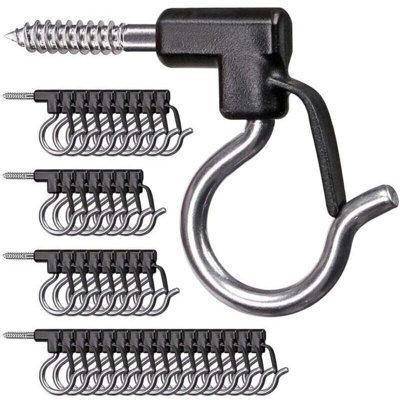 40-Pack Heavy Duty Stainless Steel Light Hooks, 40Lb Capacity For Outdoor Christmas, Fairy & Led String Lights - image 1