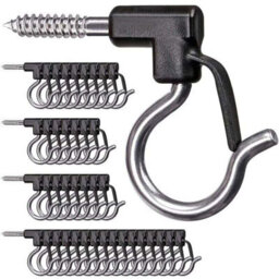 40-Pack Heavy Duty Stainless Steel Light Hooks, 40Lb Capacity For Outdoor Christmas, Fairy & Led String Lights - thumbnail 1