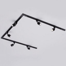 Litecraft Soho Black 6 Head 3M U Shape Kitchen Track Light With Led Bulbs - thumbnail 2