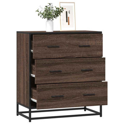 Walplus Sideboard Brown Oak 68X35X76 Cm Engineered Wood And Metal - image 1