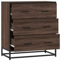 Walplus Sideboard Brown Oak 68X35X76 Cm Engineered Wood And Metal - thumbnail 7