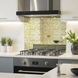 DIY Splashbacks Gold Nuvola Antique Mirror Splashback 60Cm X 72Cm (Toughened Glass) - thumbnail 4
