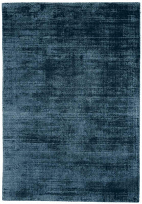 Modern Rug, Teal Plain Bedroom, & Livingroom Rug, Easy To Clean Rug, 7mm Thickness Teal Modern Classy Rug-120Cm X 170Cm - image 1
