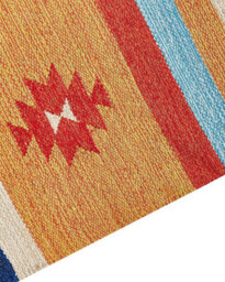 Beliani Rug Taronik Multicolour 140 X 200 Cm Cotton Kilim - thumbnail 5