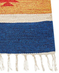 Beliani Rug Taronik Multicolour 140 X 200 Cm Cotton Kilim - thumbnail 6