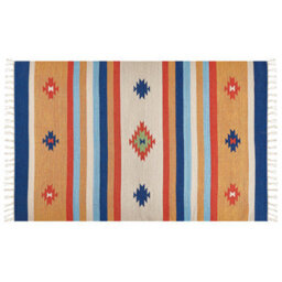 Beliani Rug Taronik Multicolour 140 X 200 Cm Cotton Kilim - thumbnail 4