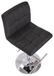 Lamboro Allegro Real Leather Bar Stool, Lumbar Support With Gas Lift Feature, Breakfast Barstool, Black - thumbnail 6