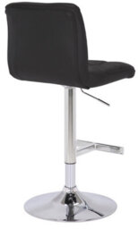 Lamboro Allegro Real Leather Bar Stool, Lumbar Support With Gas Lift Feature, Breakfast Barstool, Black - thumbnail 7