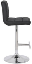 Lamboro Allegro Real Leather Bar Stool, Lumbar Support With Gas Lift Feature, Breakfast Barstool, Black - thumbnail 4