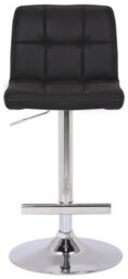 Lamboro Allegro Real Leather Bar Stool, Lumbar Support With Gas Lift Feature, Breakfast Barstool, Black - thumbnail 5