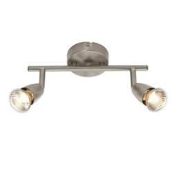 Luminosa Lighting Luminosa 2 Light Spotlight Satin Nickel, Gu10 - thumbnail 1