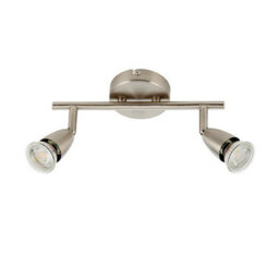 Luminosa Lighting Luminosa 2 Light Spotlight Satin Nickel, Gu10 - thumbnail 2