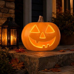 Hallow Scream 35Cm Led Pumpkin Light Up Halloween Jack O Lantern Decoration - thumbnail 4