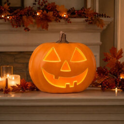 Hallow Scream 35Cm Led Pumpkin Light Up Halloween Jack O Lantern Decoration - thumbnail 5