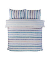 Rapport Home Horizon Stripped Polyester Reversible Duvet Cover Set With Pillowcase - thumbnail 3