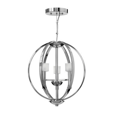 Luminosa Lighting Elstead Hinkley Fredrick Ramond Mondo 3 Light Chandelier Polished Chrome - image 1