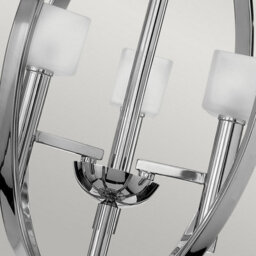 Luminosa Lighting Elstead Hinkley Fredrick Ramond Mondo 3 Light Chandelier Polished Chrome - thumbnail 4
