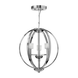 Luminosa Lighting Elstead Hinkley Fredrick Ramond Mondo 3 Light Chandelier Polished Chrome - thumbnail 1