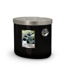 Heart and Home Heart & Home River Rock Twin Wick Ellipse Soy Candle - 40 Hours Burn