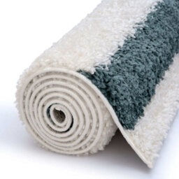 The Rugs Moodi Shaggy Green Marina Rug Runner Bordered Thick High Pile For Living Rooms, Bedrooms, Hallways, Kitchens - thumbnail 6