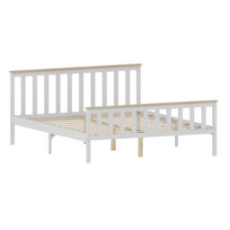 Lassic Vida Designs Milan White & Pine 5Ft King Size Wooden Bed Frame - High Foot End - thumbnail 9