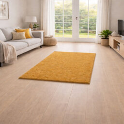 Uetian Gold Shaggy Rug 80X150 Cm Soft Touch 5Cm Thick Pile Rug For Small Spaces - thumbnail 1