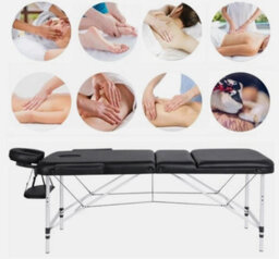 Massage Table 3 Fold Masage Bed Alumium Alloy Massage Couch Portable Salon Bed - thumbnail 6