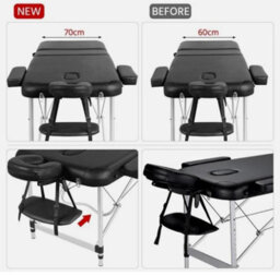 Massage Table 3 Fold Masage Bed Alumium Alloy Massage Couch Portable Salon Bed - thumbnail 4