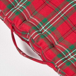 Homescapes Cotton Edward Tartan Floor Cushion, 50 X 50 Cm - thumbnail 4
