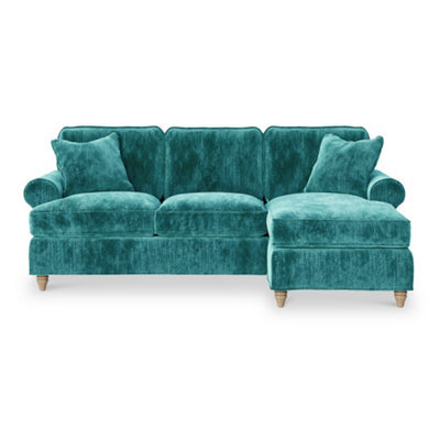 Alfie Emerald Right Hand Chaise Sofa For Living Room - Fully Assembled By Roseland Furniture - image 1