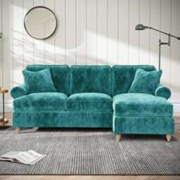 Alfie Emerald Right Hand Chaise Sofa For Living Room - Fully Assembled By Roseland Furniture - thumbnail 2