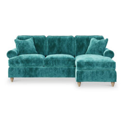 Alfie Emerald Right Hand Chaise Sofa For Living Room - Fully Assembled By Roseland Furniture - thumbnail 1