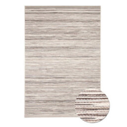 Cream Striped Outdoor Rug, Striped Stain-Resistant Rug For Patio, Garden, Deck, 5mm Modern Outdoor Rug-200Cm X 290Cm - thumbnail 1