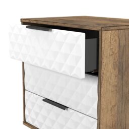 Anzio Matt Vintage Oak Effect 3 Drawer Chest (H)737mm (W)575mm (D)395mm - thumbnail 5