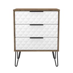 Anzio Matt Vintage Oak Effect 3 Drawer Chest (H)737mm (W)575mm (D)395mm - thumbnail 2