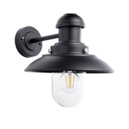 Anson Lighting Konig Outdoor Wall Light Finished In Matt Black And Clear Glass - thumbnail 2