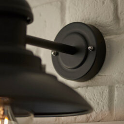 Anson Lighting Konig Outdoor Wall Light Finished In Matt Black And Clear Glass - thumbnail 4