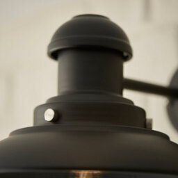 Anson Lighting Konig Outdoor Wall Light Finished In Matt Black And Clear Glass - thumbnail 5