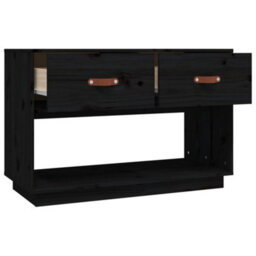 Berkfield Tv Cabinet Black 90X40X60 Cm Solid Wood Pine - thumbnail 8