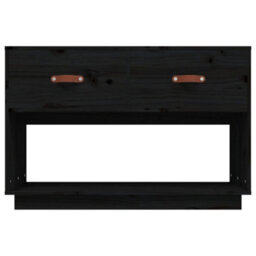 Berkfield Tv Cabinet Black 90X40X60 Cm Solid Wood Pine - thumbnail 6