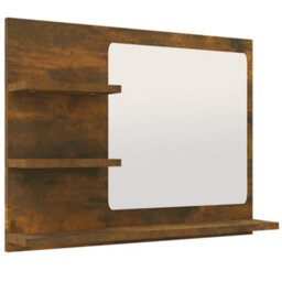 Walplus Bathroom Mirror Smoked Oak 60X10.5X45 Cm Engineered Wood - thumbnail 2