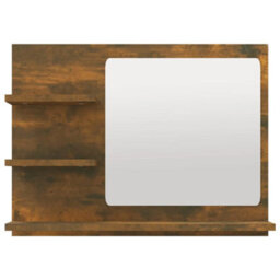 Walplus Bathroom Mirror Smoked Oak 60X10.5X45 Cm Engineered Wood - thumbnail 3